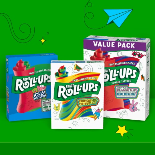 Fruit Roll Ups Gluten Free Strawberry Sensation Fruit Flavored Snacks Perspective: bottom
