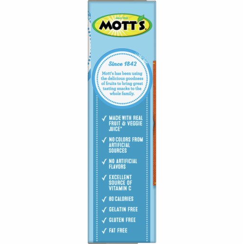 Mott's Tropical Fruit Flavored Snacks Perspective: bottom