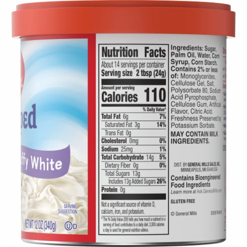 Betty Crocker™ Gluten Free Fluffy White Whipped Frosting Perspective: bottom