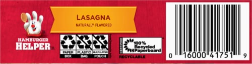 Hamburger Helper Lasagna Meal Perspective: bottom