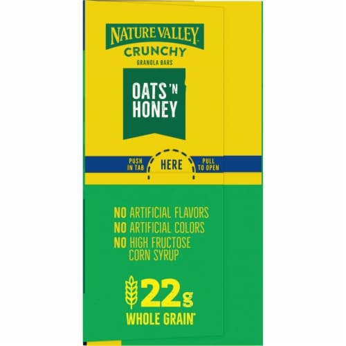 Nature Valley Whole Grain - Oats 'n Honey Crunchy Granola Bars Sweet Salty Bulk Lunch Box Snacks Perspective: bottom