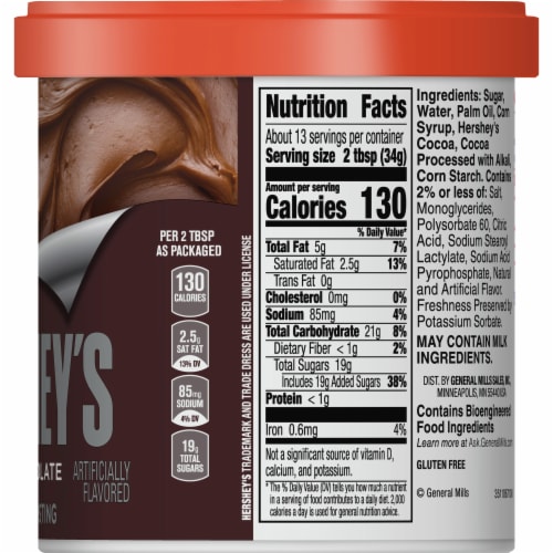 Betty Crocker™ Gluten Free Hershey's Milk Chocolate Frosting Perspective: bottom