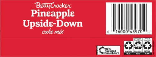 Betty Crocker Pineapple Upside-Down Cake Mix, Made With Real Pineapple, 21.5 oz. Perspective: bottom
