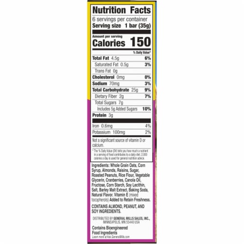 Nature Valley Whole Grain - Trail Mix Chewy Fruit and Nut Granola Bars Sweet Salty Lunch Box Snacks Perspective: bottom
