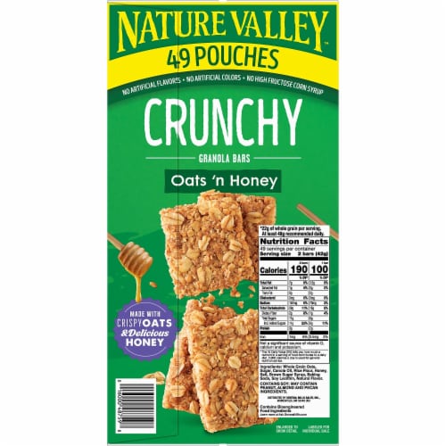 Nature Valley Crunchy Oats 'n Honey Granola Bars 30 Count Perspective: bottom