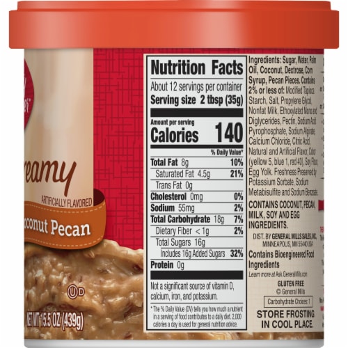Betty Crocker™ Gluten Free Rich & Creamy Coconut Pecan Frosting Perspective: bottom
