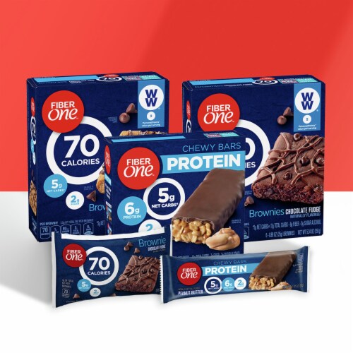 Fiber One Chewy Protein Bars Peanut Butter Protein Snacks Perspective: bottom