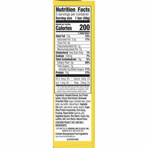 Nature Valley Whole Grain - Peanut Butter Dark Chocolate Chewy Protein Granola Bars Lunch Box Snacks Perspective: bottom