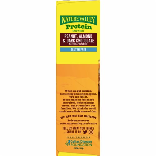 Nature Valley Protein Peanut Almond & Dark Chocolate Chewy Bars Perspective: bottom