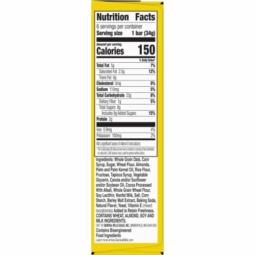 Nature Valley™ Sweet & Salty Nut Chocolate Pretzel Nut Granola Bars Perspective: bottom