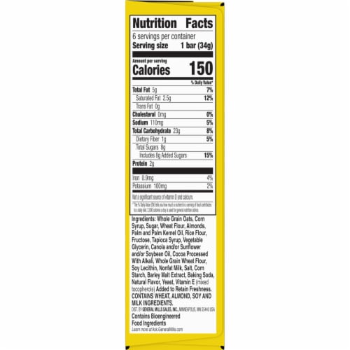 Nature Valley™ Sweet & Salty Nut Chocolate Pretzel Nut Granola Bars Perspective: bottom