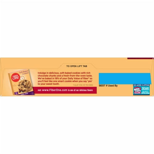 Fiber One Chocolate Chunk Soft Baked Cookies Perspective: bottom