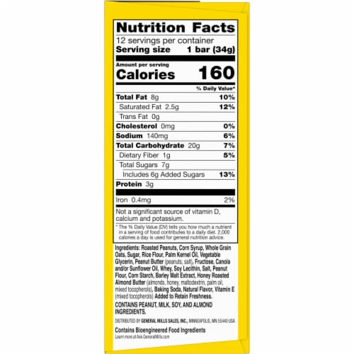 Nature Valley Sweet & Salty Nut Peanut Granola bars Perspective: bottom