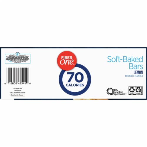 Fiber One 70 Calorie Soft Baked Bars Lemon Snack Bars Perspective: bottom