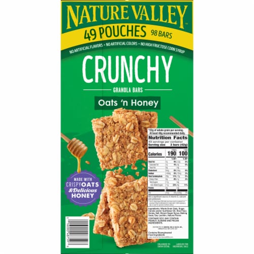 Nature Valley Crunchy Oats 'n Honey Granola Bars, 49 ct / 1.49 oz - Food 4  Less