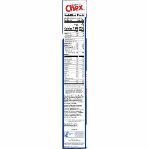 General Mills Blueberry Chex Cereal Perspective: bottom