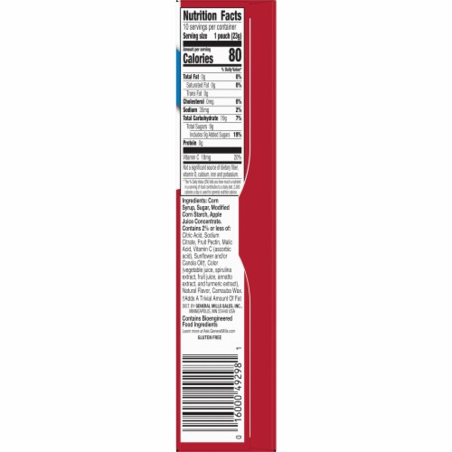 Pokemon Gluten Free Fruit Flavored Snacks Perspective: bottom