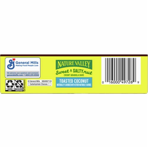 Nature Valley Sweet & Salty Nut Toasted Coconut Chewy Granola Bars Perspective: bottom