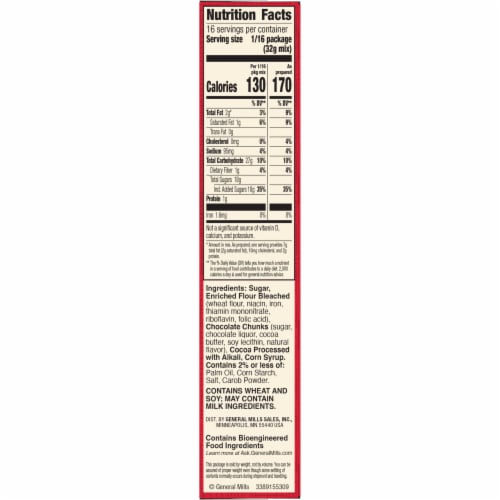 Betty Crocker Delights Supreme Chocolate Chunk Brownie Mix Perspective: bottom