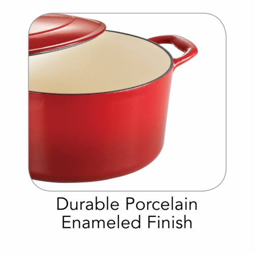 Tramontina Covered Round Dutch Oven - Red Perspective: bottom