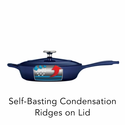 Tramontina Gourmet Covered Cast Iron Skillet - Gradated Cobalt Perspective: bottom