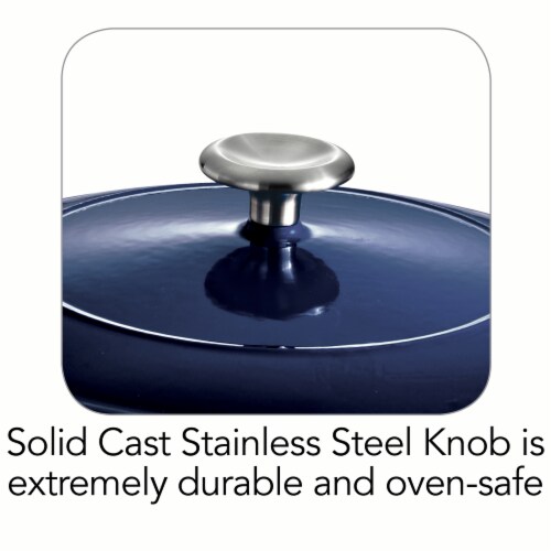 Tramontina Covered Round Dutch Oven - Blue Perspective: bottom
