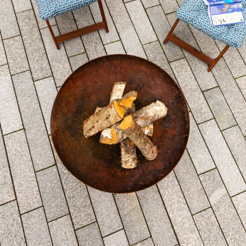 Curonian 79Jura Jura Stainless Steel & Wood Burning Fire Pit Perspective: bottom
