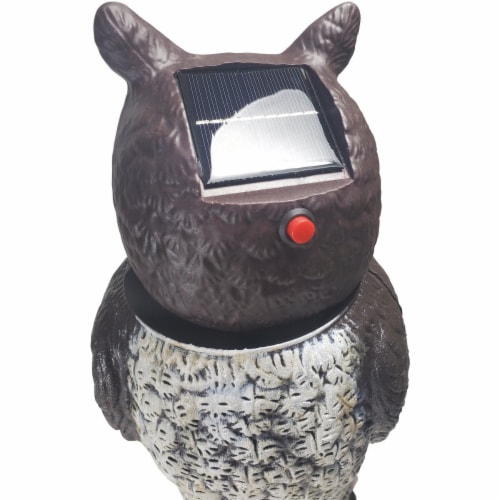 Gardeneer 18 In. H. Solar Motion Activated Owl Pest Deterrent Decoy MRHO-4 Perspective: bottom