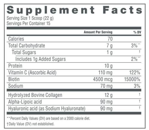 NeoCell Collagen Beauty Infusion With Biotin Tangerine Powder Perspective: bottom