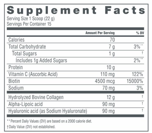 NeoCell Collagen Beauty Infusion With Biotin Tangerine Powder Perspective: bottom