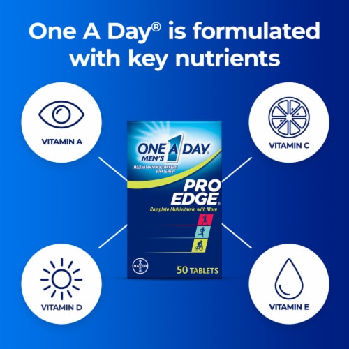 One A Day® Men's Pro Edge Multivitamin Tablets Perspective: bottom