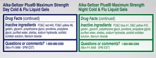 Alka-Seltzer Plus® Day & Night Cold & Flu Liquid Gels Perspective: bottom