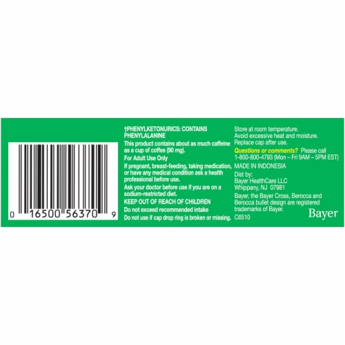 Berocca® Orange Flavor Effervescent Tablets Perspective: bottom