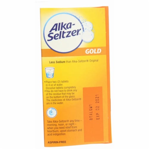 AlkaSeltzer Gold Antacid Effervescent Tablets, 36 Ct Perspective: bottom