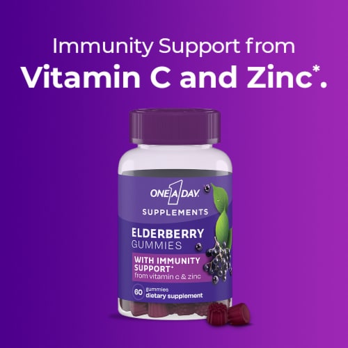 One A Day® Elderberry Gummies with Immunity Support Perspective: bottom