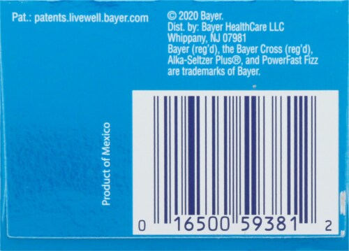 Alka-Seltzer Plus® PowerFast Fizz Severe Cold Effervescent Tablets Perspective: bottom