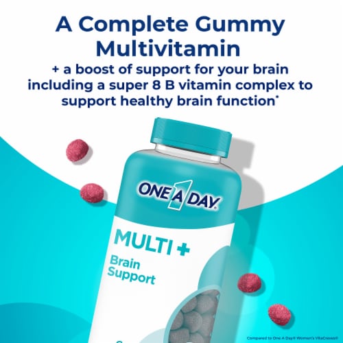 One A Day® Multi + Brain Support Complete Multivitamin Gummies Perspective: bottom