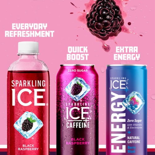 Sparkling Ice Zero Sugar Black Raspberry Sparkling Water Perspective: bottom