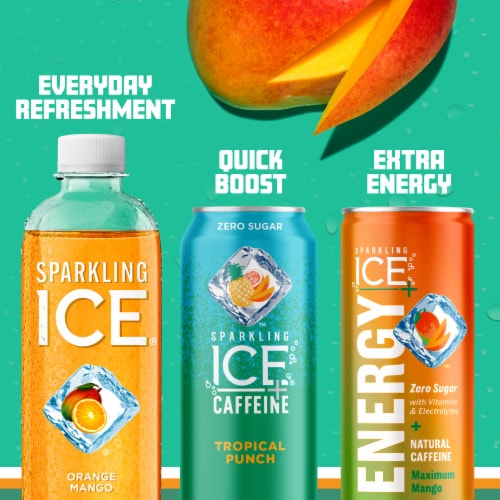 Sparkling Ice Zero Sugar Orange Mango Sparkling Water Perspective: bottom