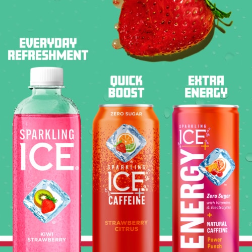 Sparkling Ice Zero Sugar Kiwi Strawberry Sparkling Water Perspective: bottom