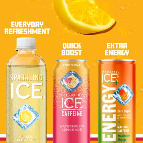 Sparkling Ice Zero Sugar Classic Lemonade Sparkling Water Perspective: bottom