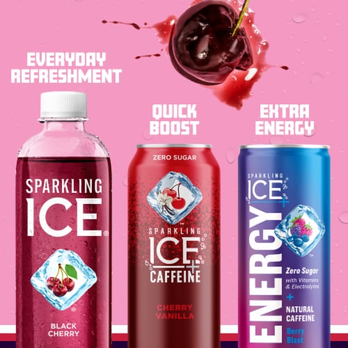 Sparkling Ice® Black Cherry Flavored Sparkling Bottled Water Perspective: bottom