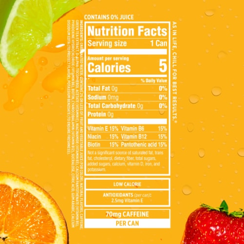 Sparkling Ice® Caffeinated Strawberry Citrus Flavored Sparkling Water Can Perspective: bottom