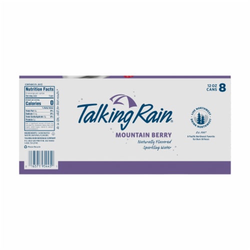 Talking Rain Mountain Berry Sparkling Water, 8 cans / 12 fl oz Kroger
