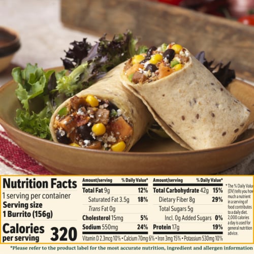 Sweet Earth Vegetarian The Peruvian Burrito Perspective: bottom