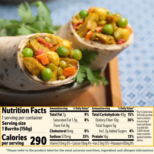 Sweet Earth Vegan The Curry Tiger Burrito Perspective: bottom