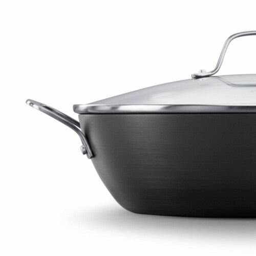 Calphalon Classic 12-In. Hard-Anodized Nonstick Jumbo Fryer Pan with Lid