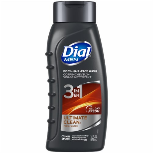 Dial® Men 3 In 1 Ultimate Clean™ Body + Hair + Face Wash Perspective: bottom