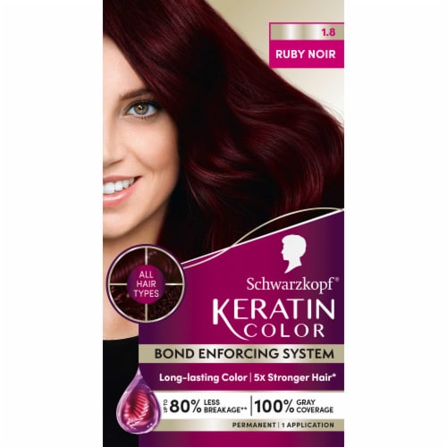 Schwarzkopf® Keratin Color 1.8 Ruby Noir Permanent Hair Color Perspective: bottom