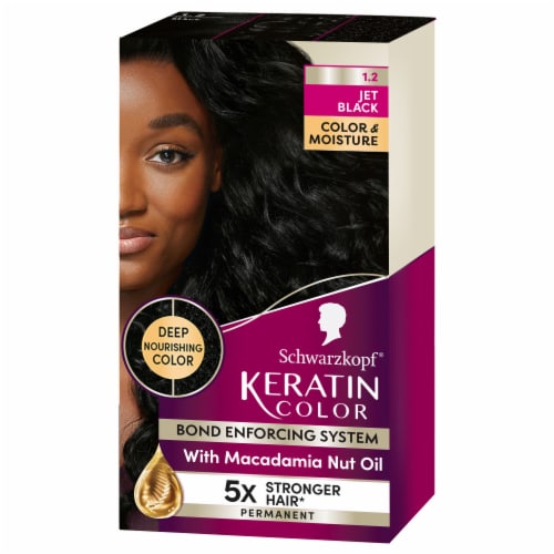 Schwarzkopf® Jet Black Keratin Color Permanent Hair Color Perspective: bottom
